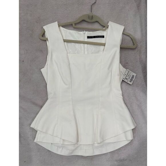 White womens blouse Zara size s new with tags - Picture 1 of 6